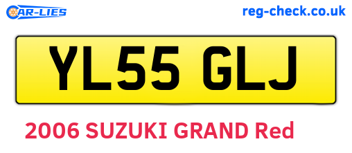 YL55GLJ are the vehicle registration plates.