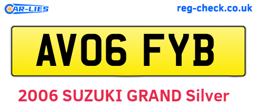 AV06FYB are the vehicle registration plates.