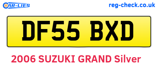 DF55BXD are the vehicle registration plates.