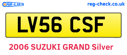 LV56CSF are the vehicle registration plates.
