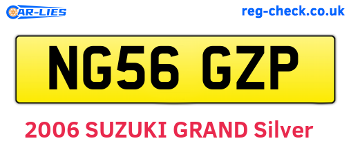 NG56GZP are the vehicle registration plates.