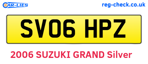 SV06HPZ are the vehicle registration plates.