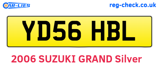 YD56HBL are the vehicle registration plates.