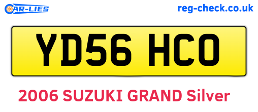 YD56HCO are the vehicle registration plates.