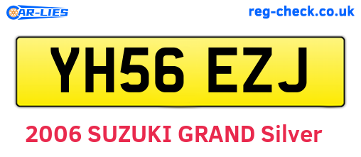 YH56EZJ are the vehicle registration plates.