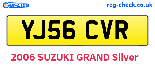 YJ56CVR are the vehicle registration plates.