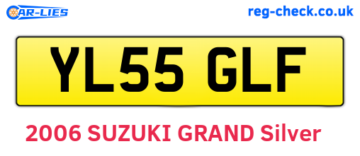YL55GLF are the vehicle registration plates.