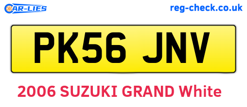 PK56JNV are the vehicle registration plates.