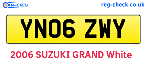 YN06ZWY are the vehicle registration plates.