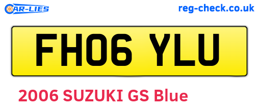 FH06YLU are the vehicle registration plates.