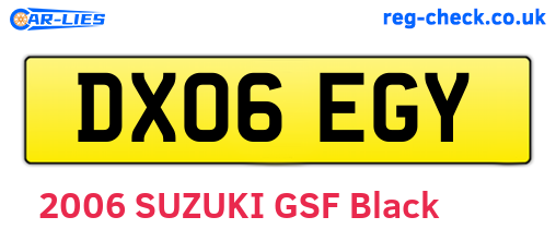 DX06EGY are the vehicle registration plates.