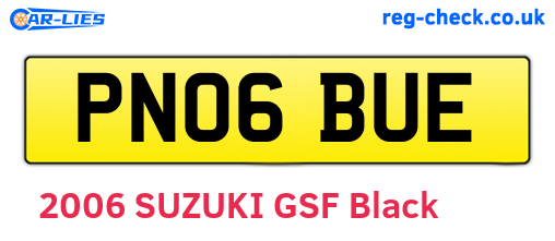 PN06BUE are the vehicle registration plates.