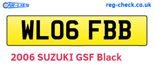 WL06FBB are the vehicle registration plates.