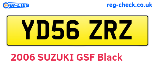 YD56ZRZ are the vehicle registration plates.