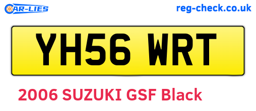 YH56WRT are the vehicle registration plates.