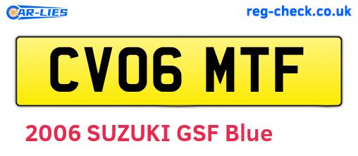 CV06MTF are the vehicle registration plates.
