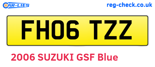 FH06TZZ are the vehicle registration plates.