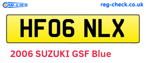 HF06NLX are the vehicle registration plates.