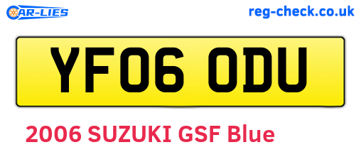 YF06ODU are the vehicle registration plates.