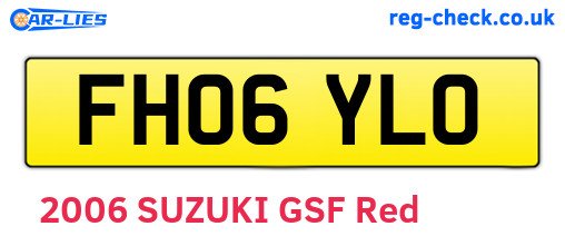 FH06YLO are the vehicle registration plates.
