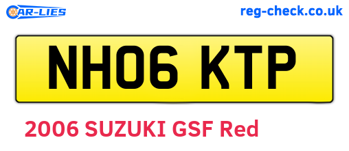 NH06KTP are the vehicle registration plates.