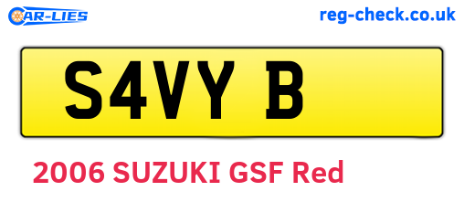 S4VYB are the vehicle registration plates.