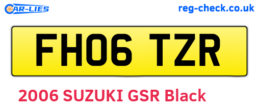 FH06TZR are the vehicle registration plates.