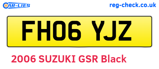 FH06YJZ are the vehicle registration plates.