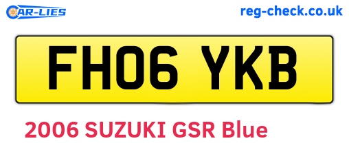 FH06YKB are the vehicle registration plates.