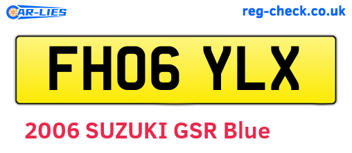 FH06YLX are the vehicle registration plates.
