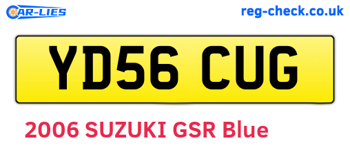 YD56CUG are the vehicle registration plates.