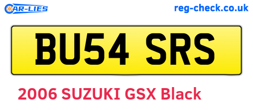 BU54SRS are the vehicle registration plates.