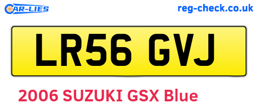 LR56GVJ are the vehicle registration plates.