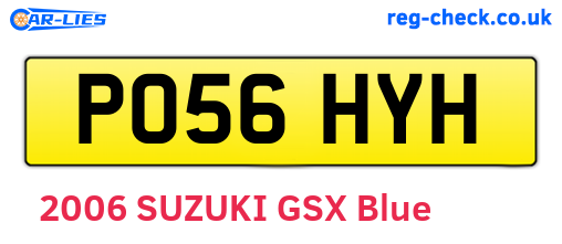 PO56HYH are the vehicle registration plates.