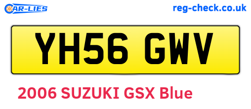 YH56GWV are the vehicle registration plates.