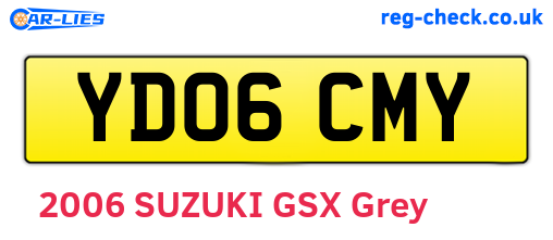 YD06CMY are the vehicle registration plates.