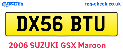 DX56BTU are the vehicle registration plates.
