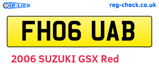 FH06UAB are the vehicle registration plates.
