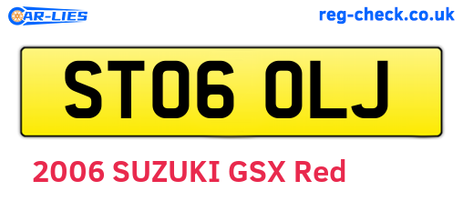 ST06OLJ are the vehicle registration plates.