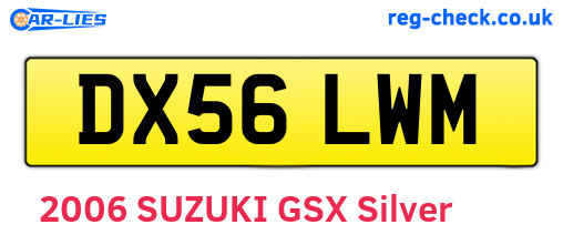 DX56LWM are the vehicle registration plates.