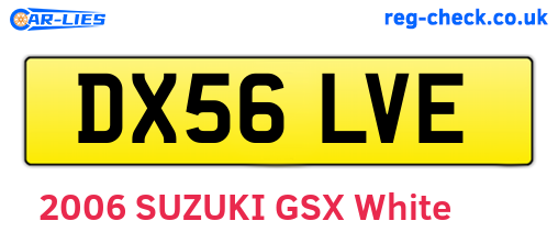 DX56LVE are the vehicle registration plates.