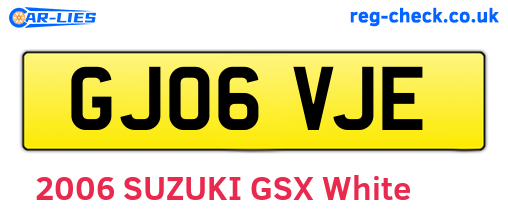 GJ06VJE are the vehicle registration plates.