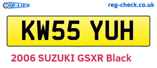KW55YUH are the vehicle registration plates.