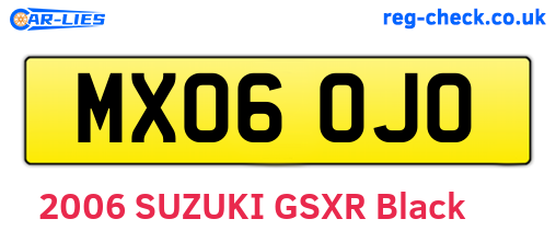 MX06OJO are the vehicle registration plates.