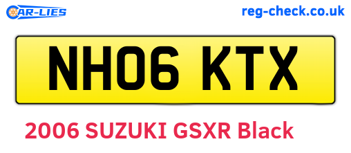 NH06KTX are the vehicle registration plates.