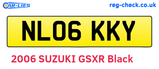 NL06KKY are the vehicle registration plates.