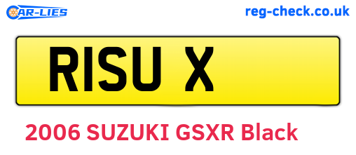 R1SUX are the vehicle registration plates.