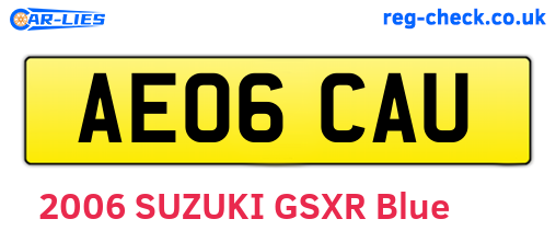 AE06CAU are the vehicle registration plates.