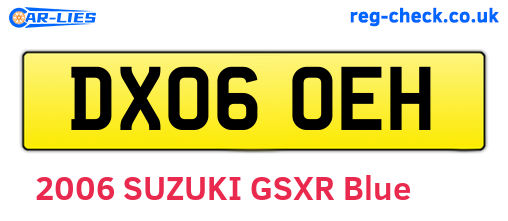 DX06OEH are the vehicle registration plates.