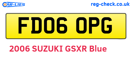 FD06OPG are the vehicle registration plates.